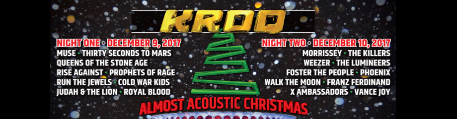 KROQ Almost Acoustic Christmas: Muse, Thirty Seconds To Mars, Queens of the Stone Age, Rise Against & Prophets of Rage at The Forum tickets KROQ Almost Acoustic Christmas: Muse, Thirty Seconds To Mars, Queens of the Stone Age, Rise Against & Prophets of Rage at The Forum
