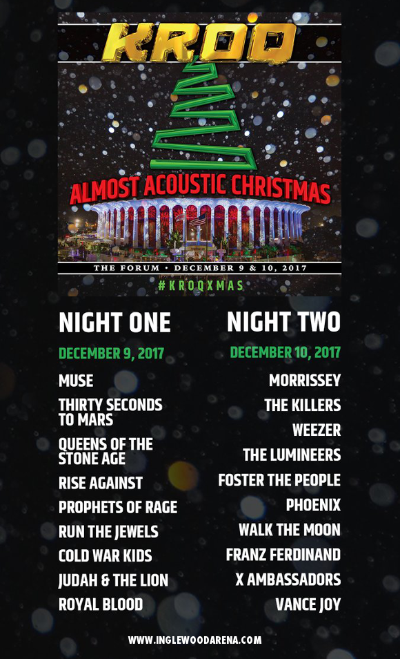 KROQ Almost Acoustic Christmas Morrissey, The Killers, Weezer, The