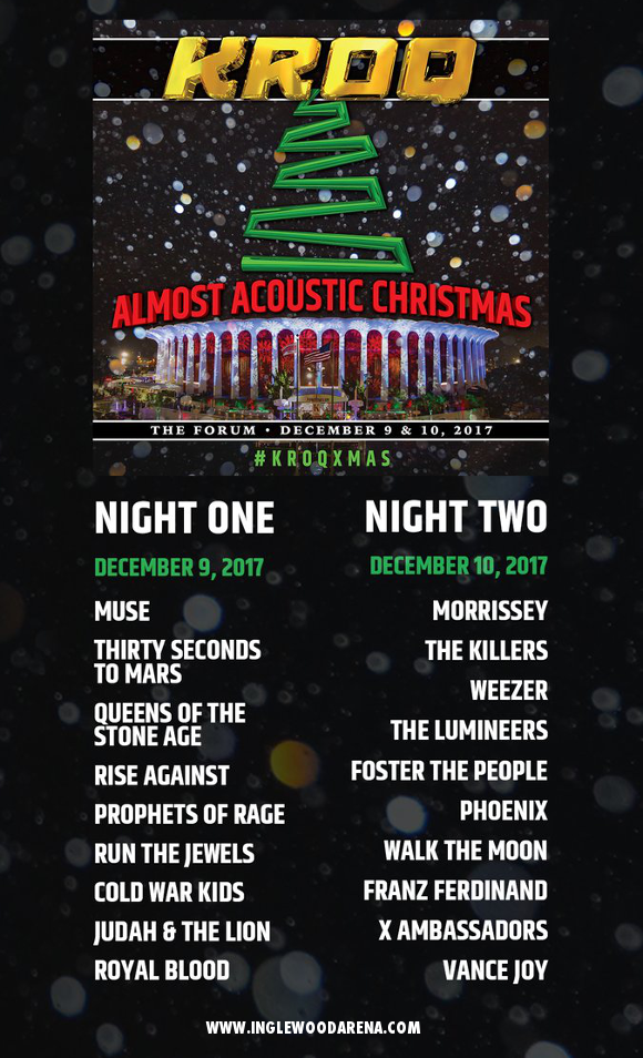 KROQ Almost Acoustic Christmas: Muse, Thirty Seconds To Mars, Queens of the Stone Age, Rise Against & Prophets of Rage at The Forum