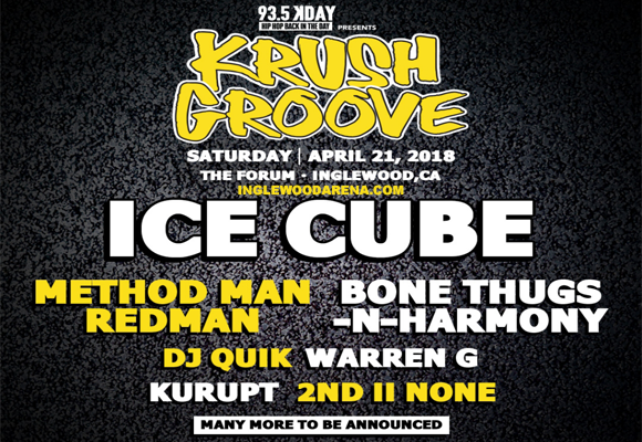 Krush Groove: Ice Cube, Method Man, Redman, Bone Thugs-N-Harmony, Warren G & DJ Quik at The Forum