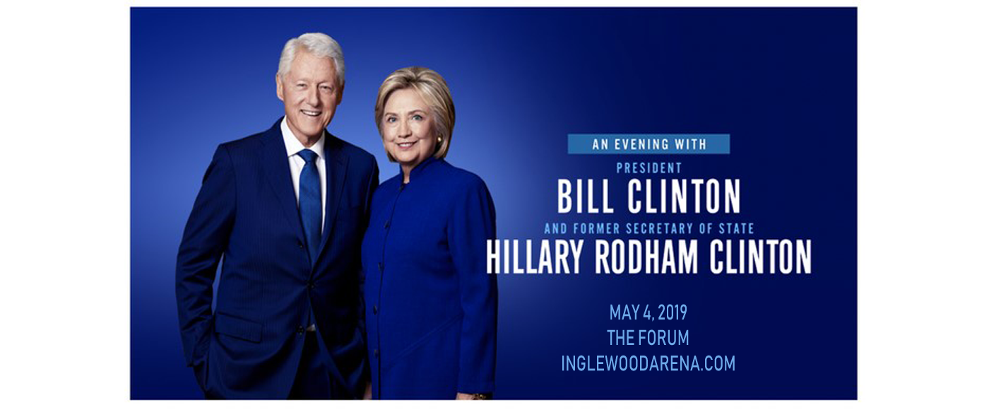 Bill and Hillary Clinton at The Forum tickets Bill and Hillary Clinton at The Forum