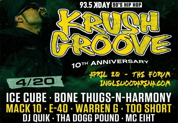 KDay Krush Groove: Ice Cube, Bone Thugs-N-Harmony, Mack 10, Warren G, Too Short & DJ Quik at The Forum