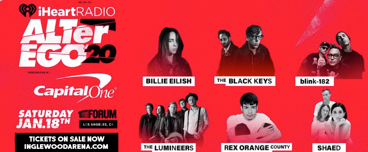 iHeartRadio ALTer Ego: Billie Eilish, The Black Keys, Blink 182, The Lumineers, Rex Orange County & Shaed at The Forum