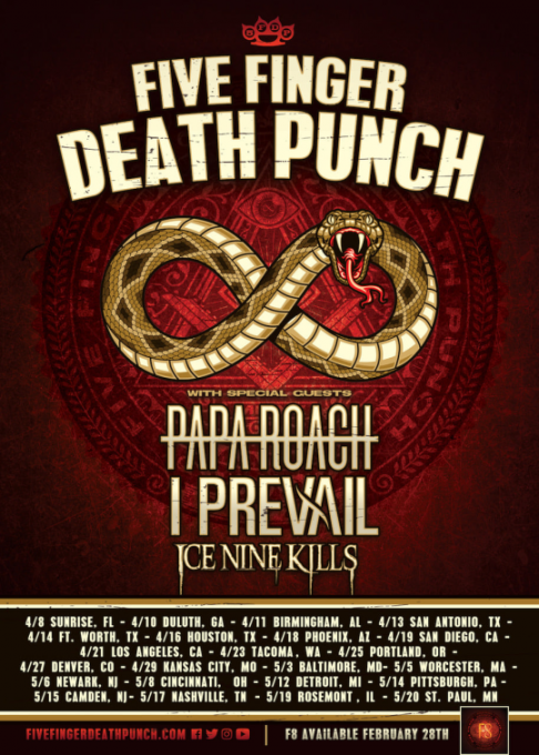 Five Finger Death Punch, Papa Roach, I Prevail & Ice Nine Kills at The Forum